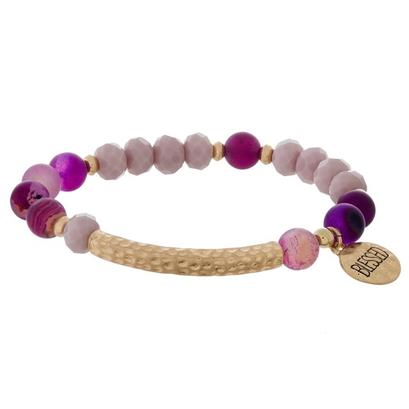 BOUTIQUE Jewelry - NWT   BLESSED  Stretch Bracelet